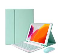 HAODEE Per IPad Air 4 11.9 "Custodia Con Portamatite Bluetooth Mouse Keyboard Case A2072 A2316 A2324 A2325 (colore: Q Blue N mouse, dimensioni: Pro 11 2018 2020)