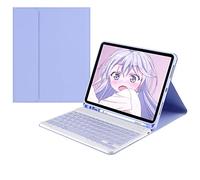 HAODEE Per IPad Air 4 11.9 "Custodia con portapenne Bluetooth Mouse Keyboard Case A2072 A2316 A2324 A2325 (colore: Q viola, taglia: Pro 11 2018 2020)