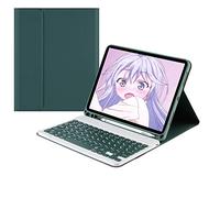 HAODEE Per IPad Air 4 11.9 "Custodia con portapenne Bluetooth Mouse Keyboard Case A2072 A2316 A2324 A2325 (colore: Q DGreen, taglia: Pro 11 2018 2020)