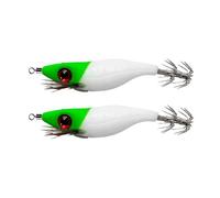 Haodream 2 Esche Artificiali per gamberetti, seppie, Pancia Rotonda, per Migliorare Le attrazioni, Esche da Pesca per esperienze Pesca, Esche per gamberetti Luminosi