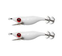 Haodream 2 Esche Artificiali per gamberetti, seppie, Pancia Rotonda, per Migliorare Le attrazioni, Esche da Pesca per esperienze Pesca, Esche per gamberetti Luminosi