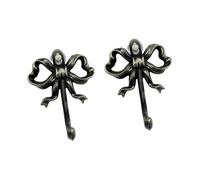 Haodream 2 ganci decorativi da parete in metallo, a forma di bowknot, per attività domestiche, ingresso facile da installare