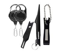 Haodream L'attrezzatura per Strumenti da Pesca Include Un taglierino per Filo, pinzetta per Nodi e Un moschettone, per la Pesca a Mosca, Un tronchese per la Pulizia degli Occhi con pinzette e Un