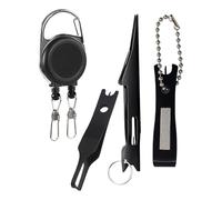 Haodream L'attrezzatura per Strumenti da Pesca Include Un taglierino per Filo, pinzetta per Nodi e Un moschettone, per la Pesca a Mosca, Un tronchese per la Pulizia degli Occhi con pinzette e Un