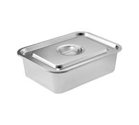 Haodream Robusta teglia in acciaio inox 304 con copertura trasparente, fondo piatto rigido, per cuocere a vapore e per uso familiare. Stampo antiruggine con coperchio