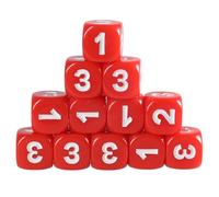 Haodream Set di 12 dadi da gioco a 6 lati, 13 mm, per gioco da tavolo, lezioni di matematica, dadi numerati a sei lati