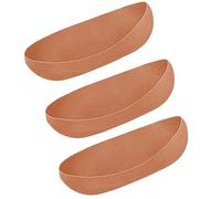 Haodream Set di 3 Riutilizzabile Marrone Finestra Box Cesto Fodera Accessori Piatto Giardino Radico Con Miglioramento Flussi Di Ossigeno Design Cesto di Feltro Liner