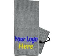 haoduanduan Asciugamano da golf personalizzato,Regali da golf per uomini,Logo e testo ricamati 40,6 x 61 cm asciugamani da golf in microfibra per borse da golf con clip,Accessori da golf
