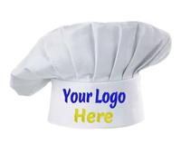 haoduanduan Cappello da cuoco personalizzato personalizzato regolabile elastico Baker cucina cucina cappello da chef ricamato testo e logo per uomo donna, bianco, S-XXL
