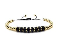 HAODUOO Braccialetto di fascino di lusso Uomo Donna Moda Corda intrecciata Braccialetto di perline regolabile for regalo di gioielli da donna(2)