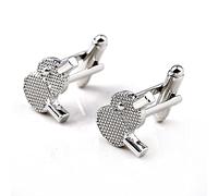 HAODUOO Cuff Button French Cufflinks for Men Table Tennis Shirt Racket Ping Pong Sport Cuff Button (A