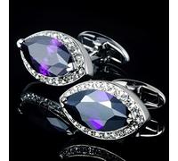HAODUOO Inlaid Atmospheric Zircon Sleeve Nails Men's French Cufflinks Dress Shirt Buckle Cuff Buckle