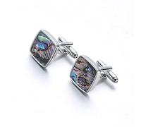 HAODUOO Jewelry Cufflinks Men's Cufflinks Colorful Abalone Shell Cufflinks French Cuffs Colorful Fritillary Buttons Cufflinks for All Kinds of Shirts