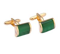 HAODUOO Jewelry Cufflinks Men's Cufflinks Creative Cufflinks Shirt Cufflinks Emerald Opal Cuff Studs Gold Cuffs Cufflinks for Every Occasion