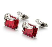 HAODUOO Jewelry Cufflinks Men's Cufflinks Shirt Cufflinks Red Crystal Cuff Nail Buttons Cufflinks for Every Occasion