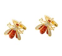 HAODUOO Jewelry Cufflinks Men's Cufflinks Wedding Cufflinks Business Gift Cufflinks Golden Bee Crystal Cufflinks Fashion Clothing Accessories Buttons