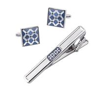 HAODUOO Jewelry Cufflinks Men's Shirt Cufflinks High Grade Gutta Enamel Tie Clip Cufflink Suit Men's Dress French Shirt Cufflink Tie Clip Suit