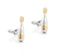 HAODUOO Jewelry Cufflinks Men's Shirt Cufflinks Two Color Galvanized Champagne Metal Cufflinks Men's French Cufflinks