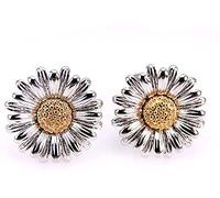 HAODUOO Mens Cufflinks Elegant Style Cuff Cufflinks Button Sunflower Cuffs Button Luxury Men's Shirt Cuffs Button Fashion Brand Flower Cufflinks Button Cufflinks