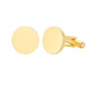 HAODUOO Mens Cufflinks Elegant Style Cuff Cufflinks Changing The First Cufflinks for Wedding Birthday Groom Gifts Stainless Steel Cufflinks Statement Jewelry Cufflinks(Round Gold)