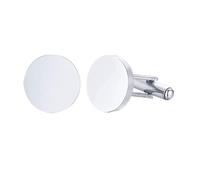 HAODUOO Mens Cufflinks Elegant Style Cuff Cufflinks Changing The First Cufflinks for Wedding Birthday Groom Gifts Stainless Steel Cufflinks Statement Jewelry Cufflinks(Round Silver)