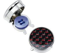 HAODUOO Mens Cufflinks Elegant Style Cuff Cufflinks Male New Button Cover-Trendy Cufflinks Button Available Fashion Men's Accessories Cufflinks(Red)