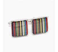 HAODUOO Mens Cufflinks Elegant Style Cuff French Shirt Cuffs Button Shirt Cuffs Button Rainbow Collar Square Stripe Cufflinks Button Shirt Cuffs Button Accessories Cufflinks
