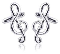 HAODUOO Mens Cufflinks Elegant Style Cuff Men's Cuffs, French Style Hollow Note Cufflinks Cuff Nails Newlywed Men's Cuffs Cufflinks