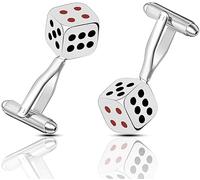 HAODUOO Mens Cufflinks Elegant Style Cuff Men's Suit Button Formal Dice Cufflinks Wedding Cufflinks Cherry Shirt Cufflinks Cufflinks