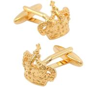 HAODUOO Mens Cufflinks Elegant Style Cuff Tuxedo Cufflink Luxury Gold Collar Crown Cuff Link Scuffle Crink Swedding Gift Jewelry Cufflinks(Cufflinks with Box A)
