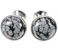 HAODUOO Mens Cufflinks Elegant Style Cuff Tuxedo Cufflinks, Jewelry Shirts for Men's Button Cufflink Scufflinks Stone Cufflinks(Silver)