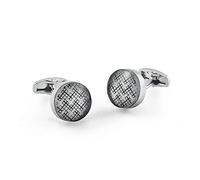 HAODUOO Men's Shirt Cufflinks Men French Cufflinks High Grade Round Drip Enamel Printed Metal Cufflinks for