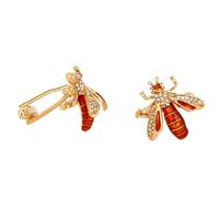 HAODUOO Men's Shirt Cufflinks Set Rhinestone Gold Bee Shirt Cuff Studs
