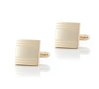 HAODUOO Men's Shirt Cufflinks Smooth Brushed Plain Metal Cufflinks Simple French Shirt Cuffs Button