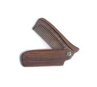 HAODUOO Pettine Pieghevole in Legno for Barba Pettine Spazzola for Capelli Barba Baffi Pettine Pettine toelettatura Quotidiana USA Pettine di Legno
