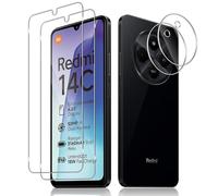 Haofun 2 Pezzi Vetro Temperato per Xiaomi Poco C75 / Redmi 14C 4G e 2 Pezzi Pellicola Fotocamera, Pellicola Prottetiva Anti Graffio, Durezza 9H Schermo Vetrino, Vetro Protettivo, Senza Bolle