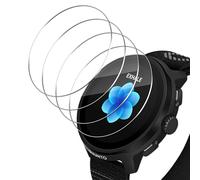Haofun 4 Pezzi Pellicola Protettiva per Suunto Run Vetro Temperato 9H Film, HD Schermo Antigraffio, Senza Bolle, Facile da Installare (Trasparente)