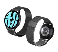 Haofun Acciaio Cinturini Compatibile con Samsung Galaxy Watch FE/7/6/5/4 20mm, Cinturino in Metallo in Acciaio Inossidabile, Gli Ultimi Stili Sportivi e Casual - Nero