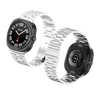 Haofun Acciaio Cinturini Compatibile con Samsung Galaxy Watch Ultra (2025) 47mm, Cinturino in Metallo in Acciaio Inossidabile, Gli Ultimi Stili Sportivi e Casual - Argento