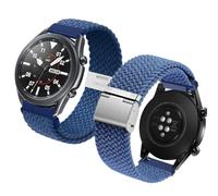 Haofun Cinturino Intrecciato per Xiaomi Watch S4 Sport/Watch S3/ S2/ 2/2 Pro/Redmi Watch 5 Active/ 5 Lite per Amazfit Balance/Bip 5 per Garmin Venu 3/2/ Vivoactive 4 - Freddo Blu Scuro