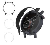 Haofun Cover per Nothing CMF Watch Pro 2, con 9H HD Ultra Vetro Temperato Pellicola Protettiva*2, Nero PC Protettiva Custodia*1, Protezione Completa