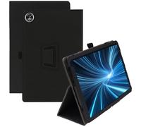 Haofun Custodia Cover Compatibile con DOOGEE T40 Pro, Sottile Leggero Cover con Supporto per Matita e Cinturino, Custodia in PU Case con Multi-Angolo Regolabili, Nero