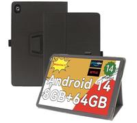 Haofun Custodia Cover Compatibile con HotLight HOTC101/HiGrace C107 Tablet 10 Pollici, Sottile Leggero Cover con Supporto per Matita e Cinturino, Custodia in PU Case con Multi-Angolo Regolabili (Nero)