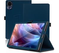 Haofun Custodia Cover Compatibile con TECLAST T65 Max, Sottile Leggero Cover con Supporto per Matita e Cinturino, Custodia in PU Case con Multi-Angolo Regolabili, Blu