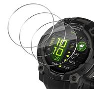 Haofun Pellicola Protettiva per Garmin Instinct 3 AMOLED 45mm Vetro Temperato 9H Film, [3 Pezzi] HD Schermo Antigraffio Senza Bolle, TPU Schermo Pellicola, Auto Guarigione