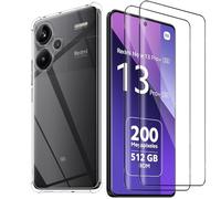 Haofun Pellicola Protettiva per Xiaomi Redmi Note 13 Pro Plus 5G/Note 13 Pro+ 5G Vetro Temperato Cover, [2+1 Pezzi] 9H Durezza Full Coverage Protezione Schermo, Custodia TPU Bumper Antiurto