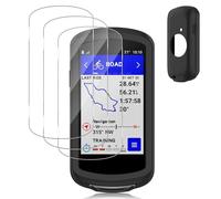 Haofun Silicone Cover per Garmin Edge 1040/1040 Solar, con 9H HD Ultra Vetro Temperato Pellicola Protettiva*3 + Nero Silicone Protettiva Custodia*1, Protezione Completa