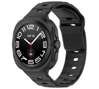 Haofun Sport Cinturini Compatibile con Samsung Galaxy Watch Ultra (2025) 47mm, Cinturini di Sostituzione Confortevole Traspirante in Silicone, Gli Ultimi Stili Sportivi e Casual - Nero