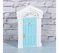 Haofy 1:12 Dollhouse in Legno in Legno Miniatura per Box/Cover Stile Europeo, Mobili Non Verniciati, Decorazione per la Casa delle Bambole Fai -da -te (BLUE)