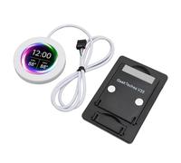 Haofy 2.1 -Inch Monitoraggio della Temperatura del Computer AIO con Luce di Fondo Ultra Alta per gli Appassionati di PC, Sono Disponibili per Diversi Argomenti (WHITE)
